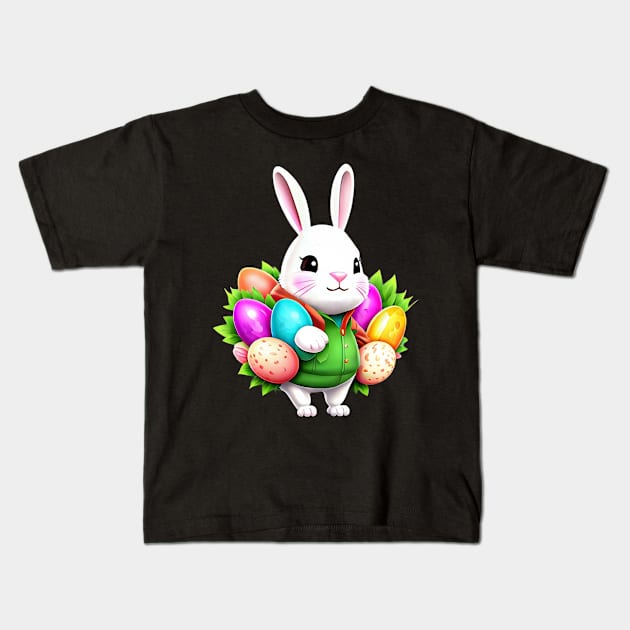 Happy Easter Bunny Rabbit Kids T-Shirt by LATAVIdesign